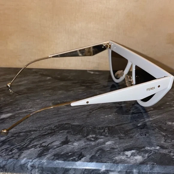 FENDI DeFender White Sunglasses - Picture 3 of 8